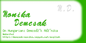 monika demcsak business card